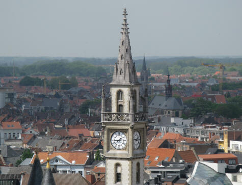 Clock Tower in Ghent Belgium