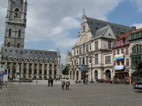 Sint-Baafsplein Square in Gent Belgium